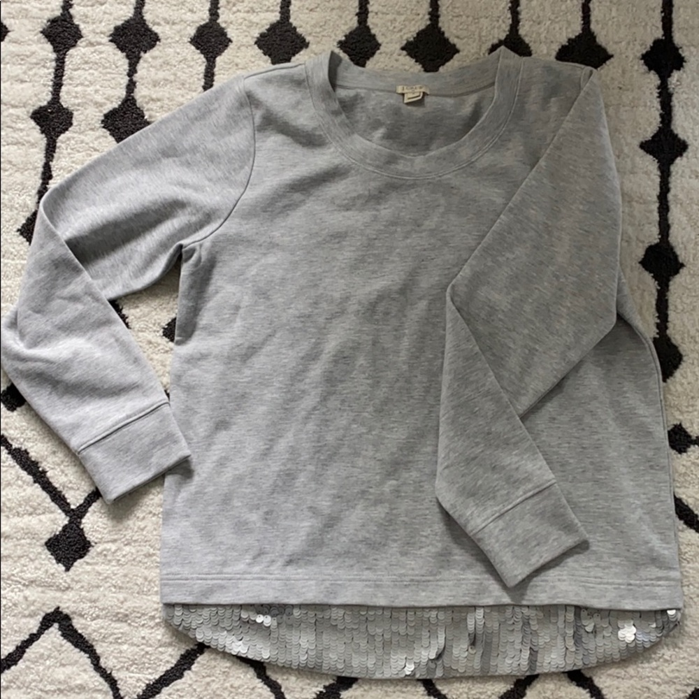 Grey sequin sweatshirt